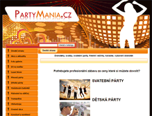 Tablet Screenshot of partymania.cz